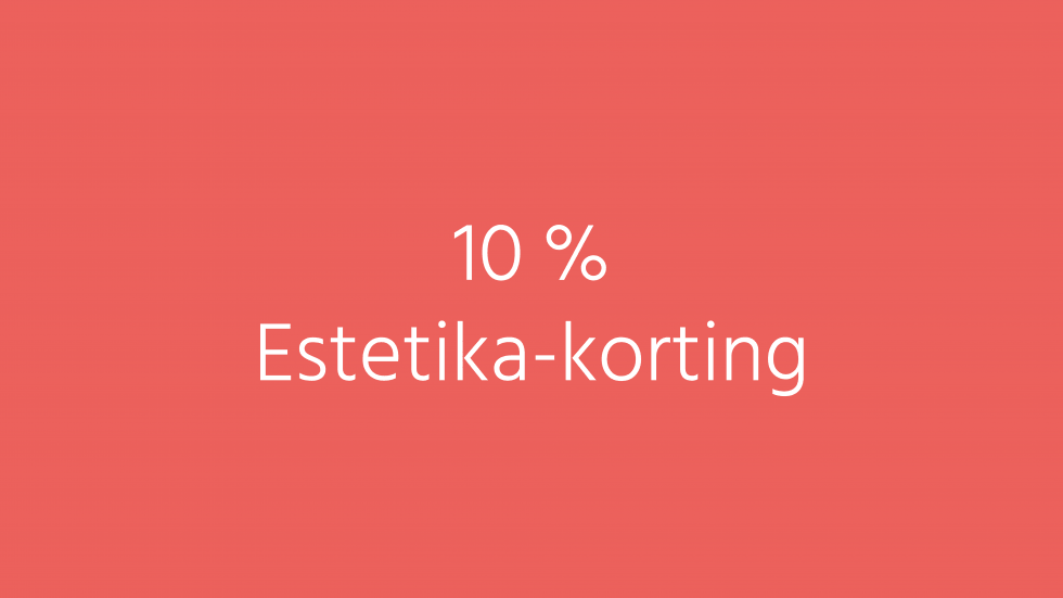 10 procent Estetika Korting
