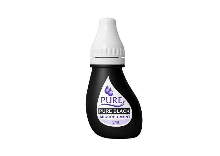 Pure black pmu eyeliner pigment koud zwart micropigment creme textuur 