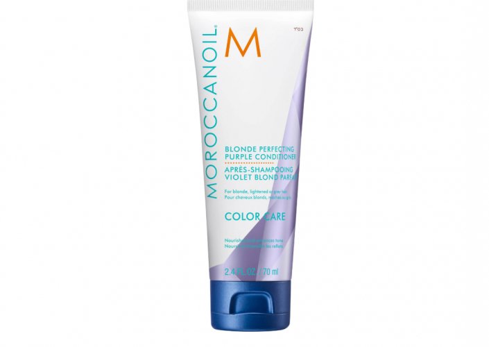 Verzorgende conditioner voor blond wit en platina haar moroccanoil 