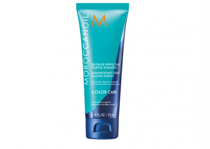 Neutralisatie van blonde oranje haar moroccanoil 