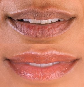 Lèvres maquillage permanent avec éclat doux